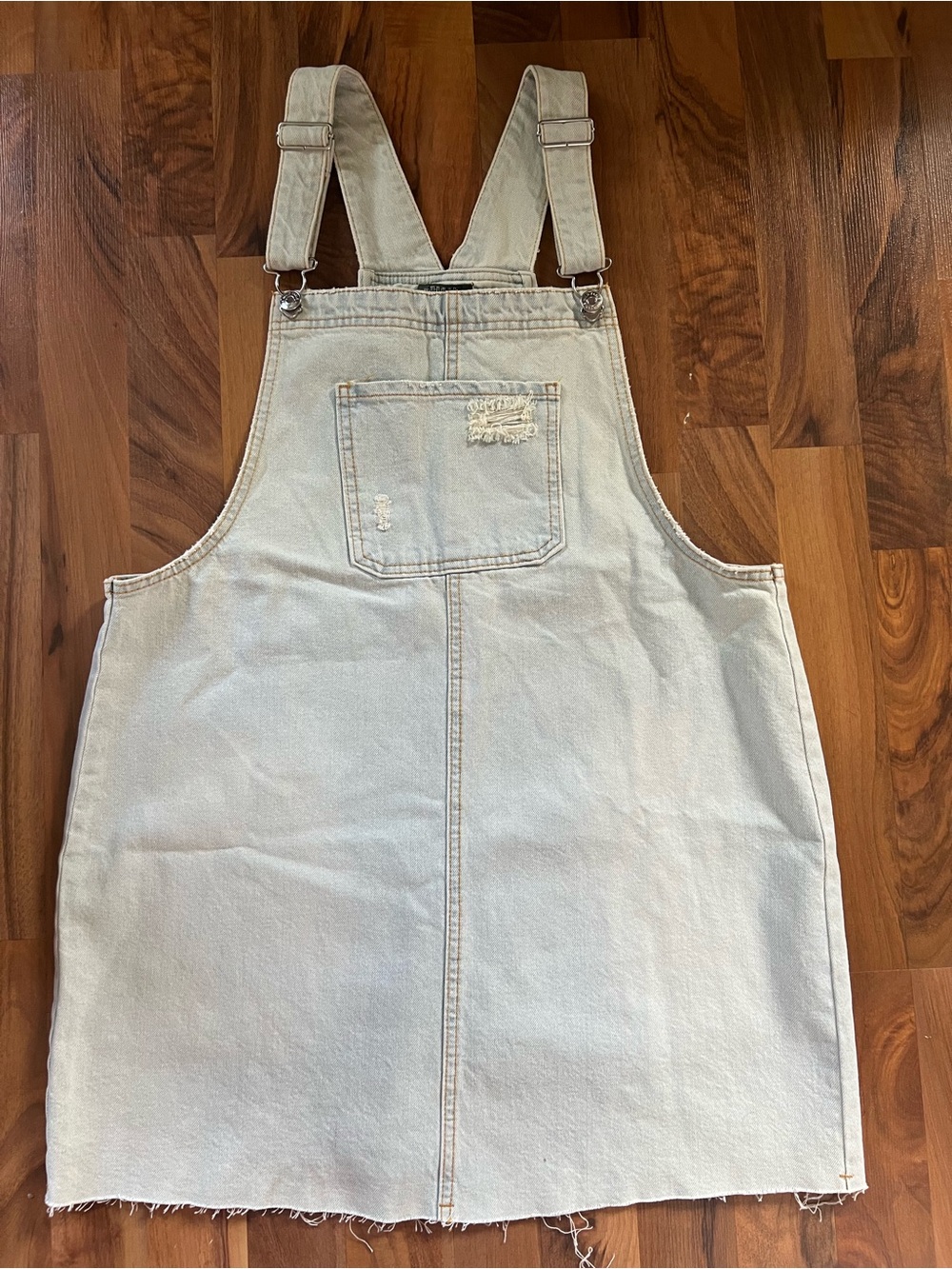 wild fable Light Wash Denim Overall Dress